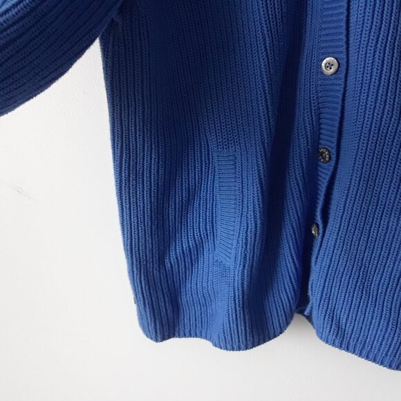 Ralph Lauren 100% Cotton Blue Hooded Cardigan XL - Picture 6 of 9